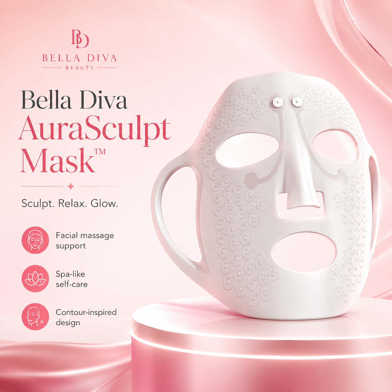 AuraSculpt Mask™ | Anti-Aging 10-Min Spa & Circulation Boost